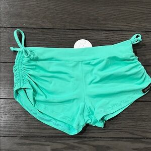 NWT Yogabela Victoria Aqua Ruched Swim Shorts